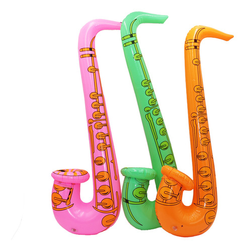 5 Saxofones Inflables Grande 70cm Fiesta Batucada Boda