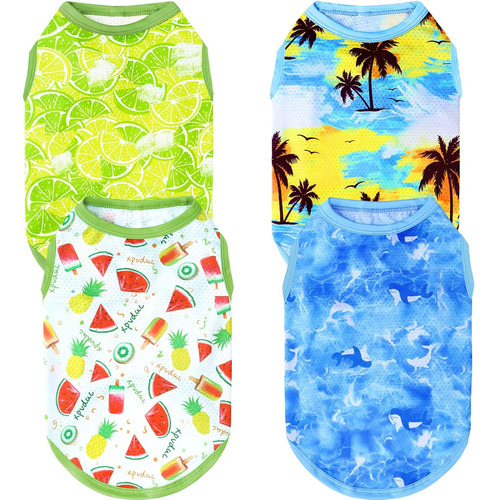 Xpudac 4 Pack Dog Shirts Cooling Quick Dry Summer Dog Clo...