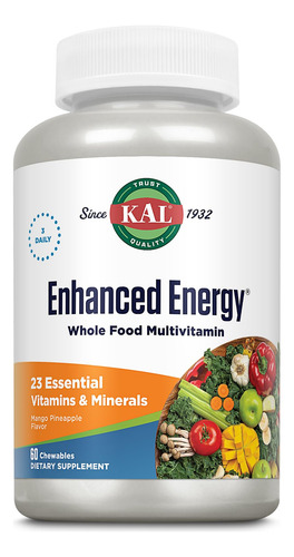 Kal Multivitamínico Masticable 23 Vitaminas 60 Cápsulas
