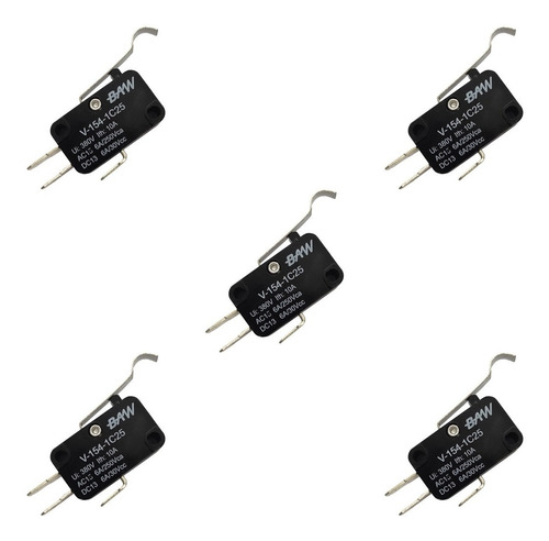 Pack X 5 Microswitch Por Palanca Media Con Falsa V-154-1c25