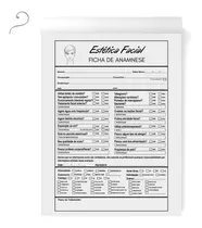 Comprar Bloco De Anamnese Para Estética Facial Ficha Limpeza De Pele