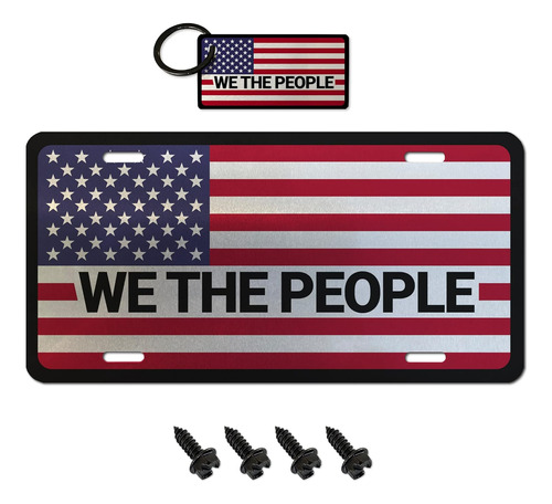 Bandera Estadounidense We The People De Aluminio Cepill...