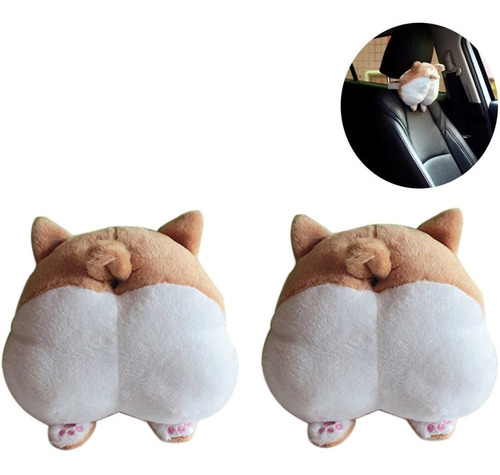 Tinton Vida 2pcs Super Cute Corgi Butt Asiento Vehiculo