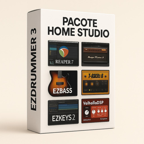 Pacote Studio - Reaper, Ezdrummer, Amplitube,ezkeys + Bônus