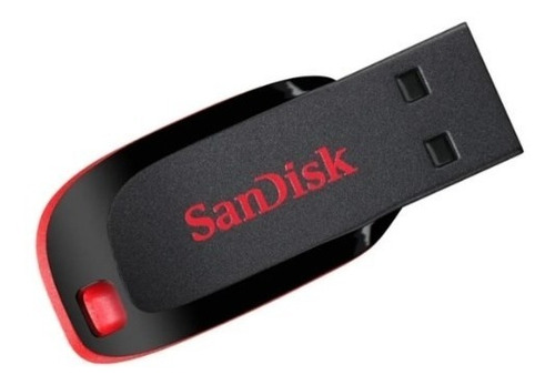 Pendrive Sandisk 32gb 2.0 Negro Y Rojo