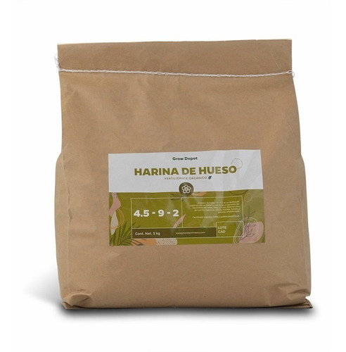 Harina De Hueso 5 Kg Pellet Biofert C/ Certificado Orgánico 