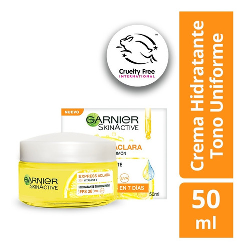 Imagen 1 de 8 de Crema Hidratante Fps 30 Y Vitamina C Garnier Express Aclara