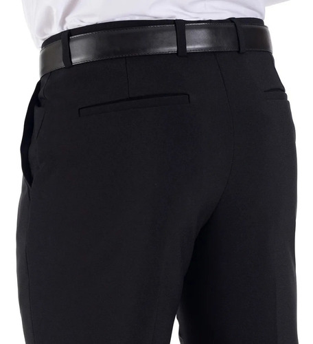 Imagen 4 de 5 de Pantalón Yale Hombre Vestir Liso Sin Pinzas Recto Marquiz