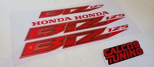 Calco Honda Biz 125 Rojo Cromado