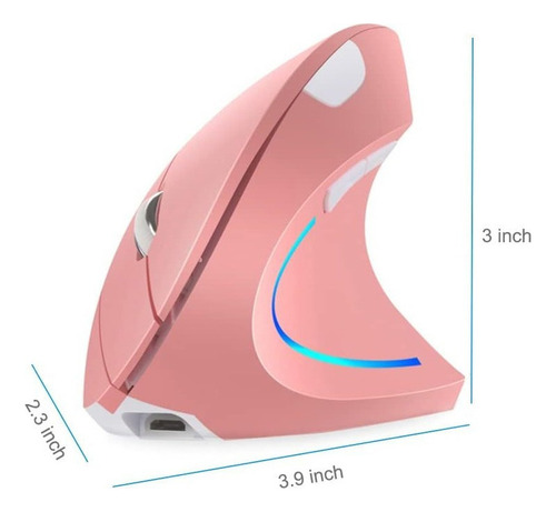 // Ratón Vertical Inalámbrico Recargable Ergonómico De 2,4 Y