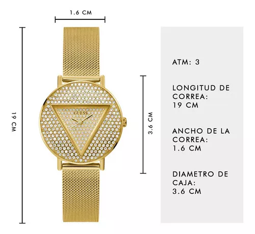 Reloj Guess Mujer W1156L5 Dorado Plateado — Joyeriacanovas