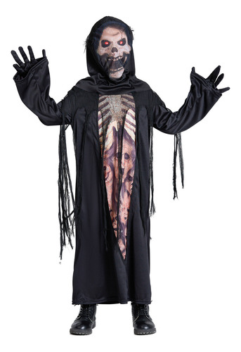 Disfraz De Niño Con Estampado De Esqueleto De Halloween