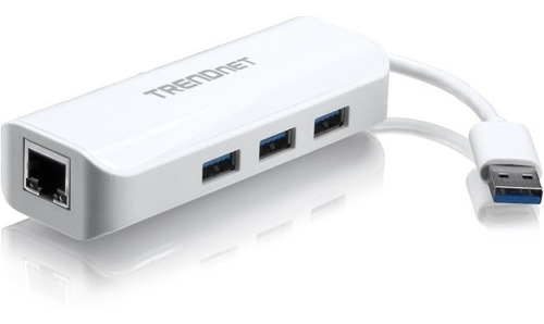 Adaptador Y Hub Usb Trendnet Tu3-etgh3, X3 Usb 3.0, X1 Rj45