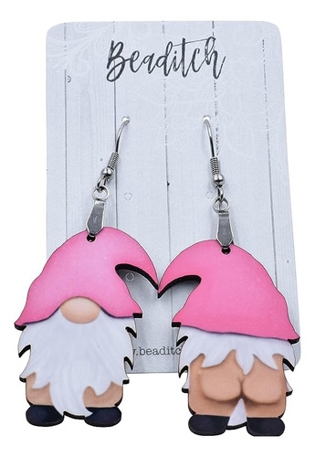 Naked Butt Gnome Earrings