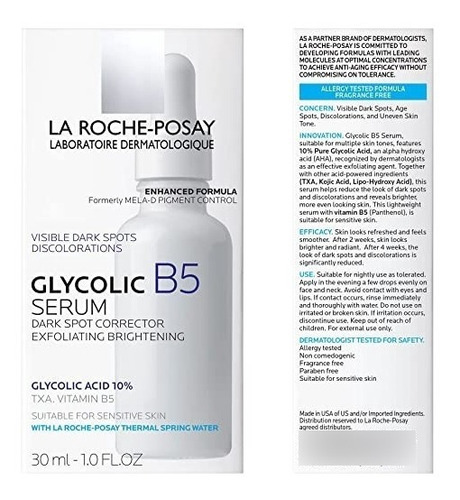 La Roche Posay Serum Ácido Glicolico B5 30 Ml Momento de aplicación Día/Noche Tipo de piel Todo tipo de piel