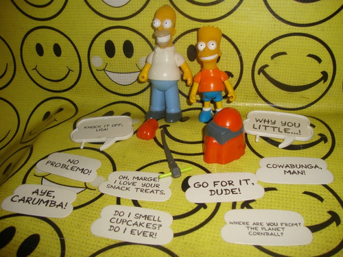 Simpson Homero Y Bart Figuras Mattel 1990 Raros De Coleccion