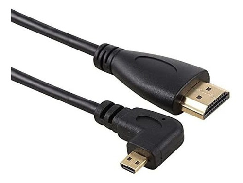 Cy Micro Hdmi Derecho Angulado 90 Grados A Hdmi Macho 1.5m