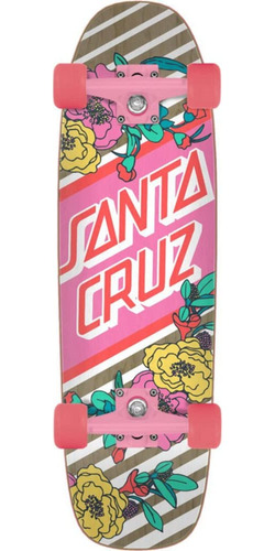 Santa Cruz Skateboard Cruiser Floral Stripe Street Skate 8.4