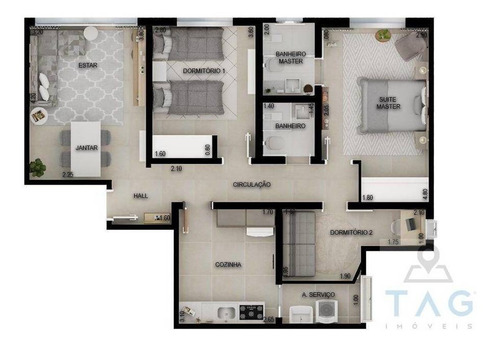 Imagem 3 de 9 de Apartamento Com 3 Dormitórios À Venda, 77 M² Por R$ 1.047.000,00 - Moema - São Paulo/sp - Ap1221