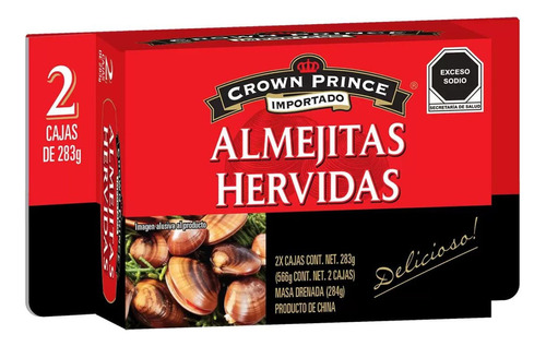 Almejitas Hervidas Crown Prince 2 Cajas De 283g