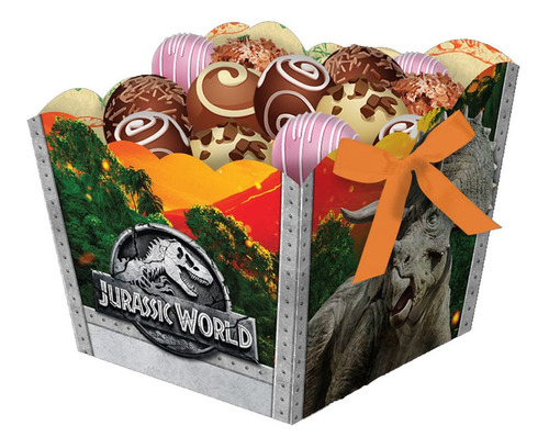 Cachepot Jurassic World 8un Dinossauro Aniversário Festa 