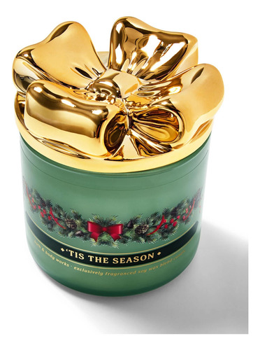 Vela Aromática De 14.5 Oz Bath And Body Works Verde Claro Tis The Season Tis The Season