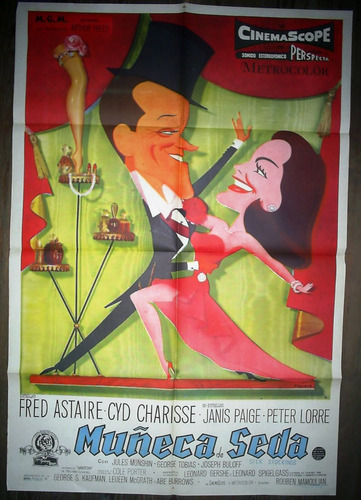 Afiche De Cine Original -  Muñeca De Seda - Fred Astaire