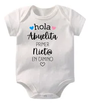 Comprar Body Bebe Con Frases Bebe En Camino, Noticias A Abuelos. Blanco 3-6 M Abuelita