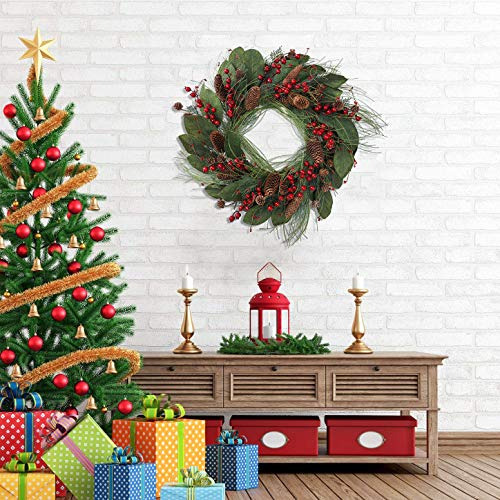 Corona De Navidad De 22 Pulgadas Puerta Delantera, Coro...