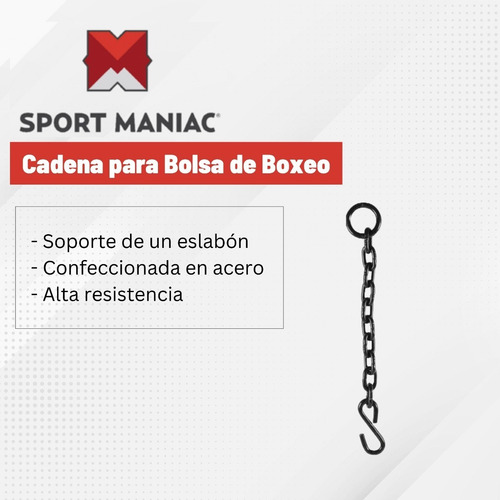 Imagen 2 de 3 de Cadena Para Bolsa De Boxeo 1 Eslabon Marca Sol Fitness
