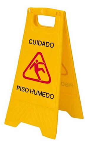 Señalética Plegable Piso Húmedo Amarillo 61 Cm