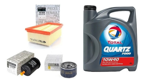 Kit Filtros + Aceite Total Quartz Renault Simbol K4m 1.6 16v