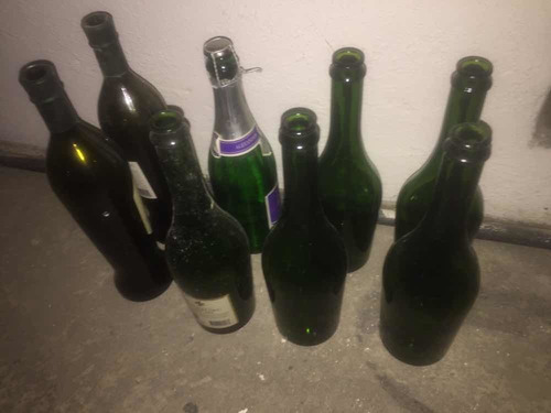 Botellas Verdes Vacías Para Decorar