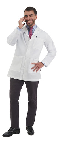 Bata Médica Quirúrgica Blanca Para Hombre 