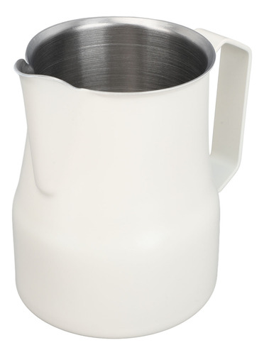 Jarra De Leche Blanca Y Blanca Para Hacer Espuma, 450 Ml, Ac