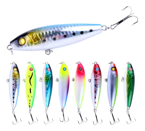 5 Paseantes Superficiales Lobineros Pargueros Esteros Pesca! Color Variado