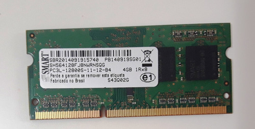 Memoria Smart 4gb Ddr3 Pc3l-12800s P/ Notebook - Nova