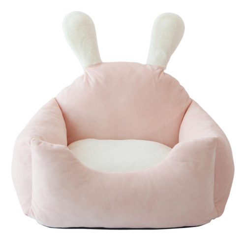 Suave Cama Calmante Para Mascotas Lavable Extraíble L Rosa