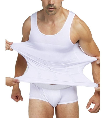 Imagen 2 de 9 de Faja De Hombre Camiseta Reductora Modeladora De Postura Gym