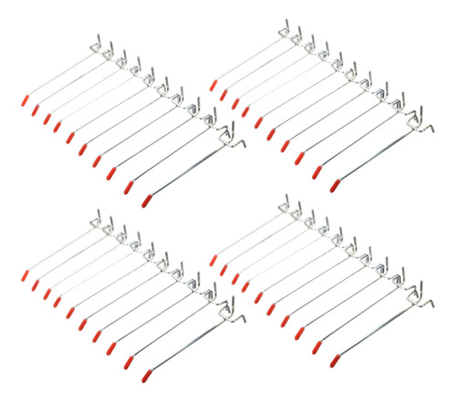 40 Ganchos Individuales Para Tablero Perforado, 150 Mm, List