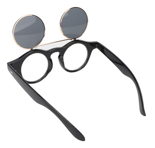 Gafas De Sol Con Montura Redonda, Estilo Punk Y Vintage