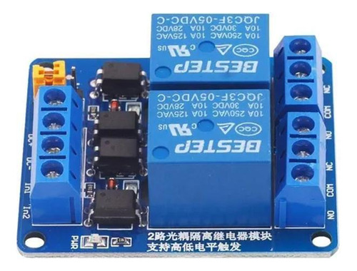 Módulo Rele 5v 10a 2 Canais Com Borne Kre Para Esp32