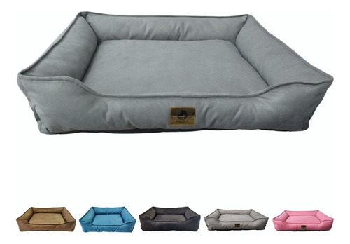 Cama M Para Pet Suede Reforçada Macia Confortável Com Zíper