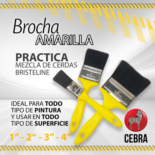 Brochas Cebra Amarilla Practica 1  - 2  - 3  - 4 