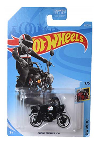 Hot Wheels Moto Series 3/5 Honda Monkey Z50 115/250, Negro