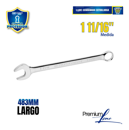 Llave Combinada Extralarga 1-11/16 X 483 Mm Largo 15632