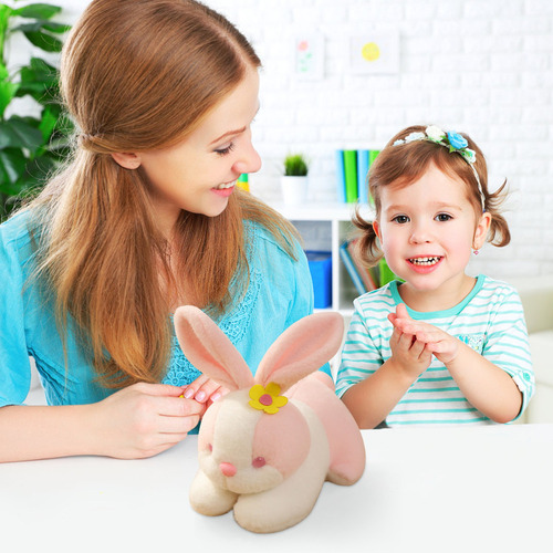 Lindo Conejito Peluche Pascua, Flor, Conejito