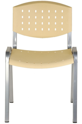 Silla Oficina Apilable Plastica Reforzada Iglesia Reunion Color Caqui Material del tapizado Plastico