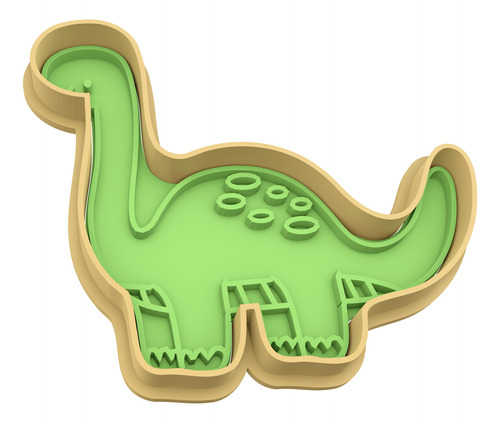 Cortador De Galleta, Fondant De Brontosaurio