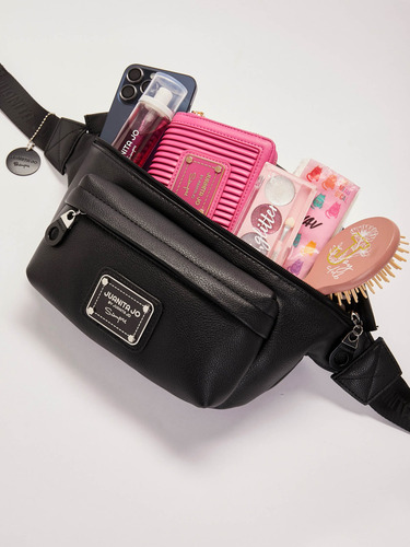 Riñonera Mercedes Grande Bandolera Tote Bag Juanita Jo Mujer Negro Lisa